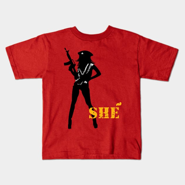 Luz She Kids T-Shirt by Meta Cortex